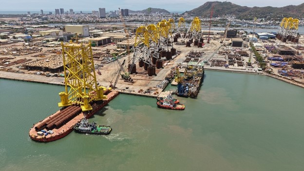 PV Shipyard Successfully Launches Offshore Substation Jacket for Taiwan Wind Power Project