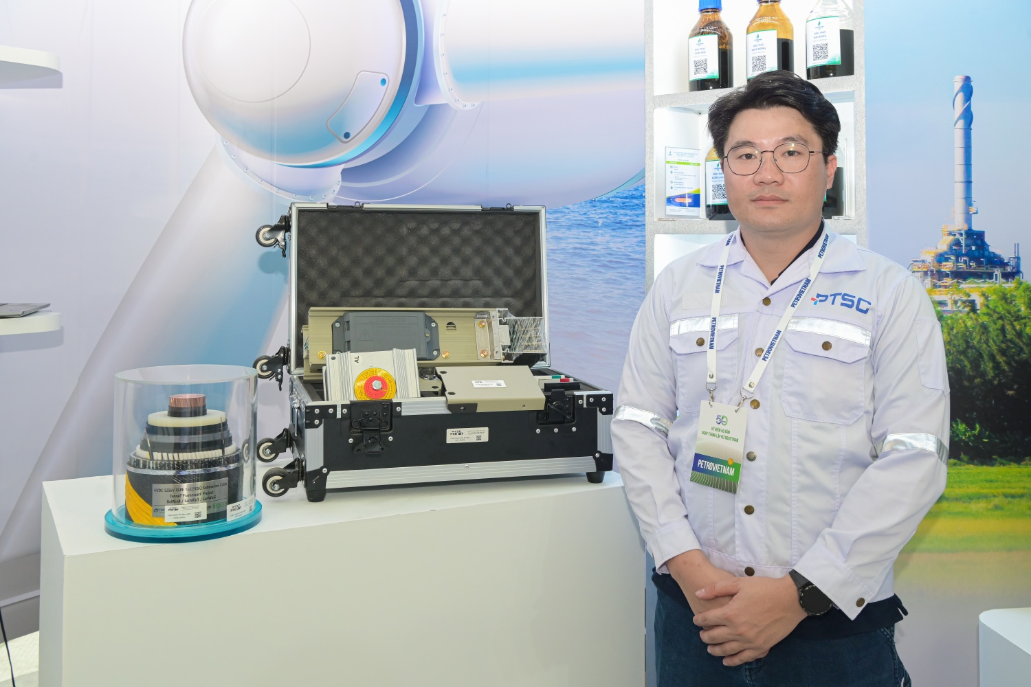 Anh Hà Quý Ngọc – Tổ dự án Nhà máy Cáp ngầm PTSC: Chúng tôi rất tự hào khi những sản phẩm của PTSC không chỉ mang ý nghĩa về mặt thành tựu công nghệ, mà còn gắn liền với mục tiêu phát triển năng lượng tái tạo, xanh và bền vững.