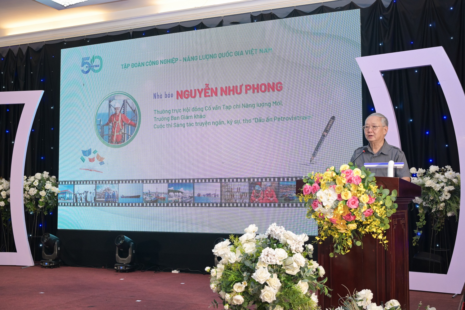 Nhà báo Nguyễn Như Phong – Trưởng Ban Giám khảo: Cuộc thi không chỉ tôn vinh hình ảnh người lao động Petrovietnam kiên cường, giàu nhiệt huyết mà còn mở ra một hướng đi mới, hứa hẹn thúc đẩy phong trào sáng tác văn học – nghệ thuật về Petrovietnam trong thời gian tới.