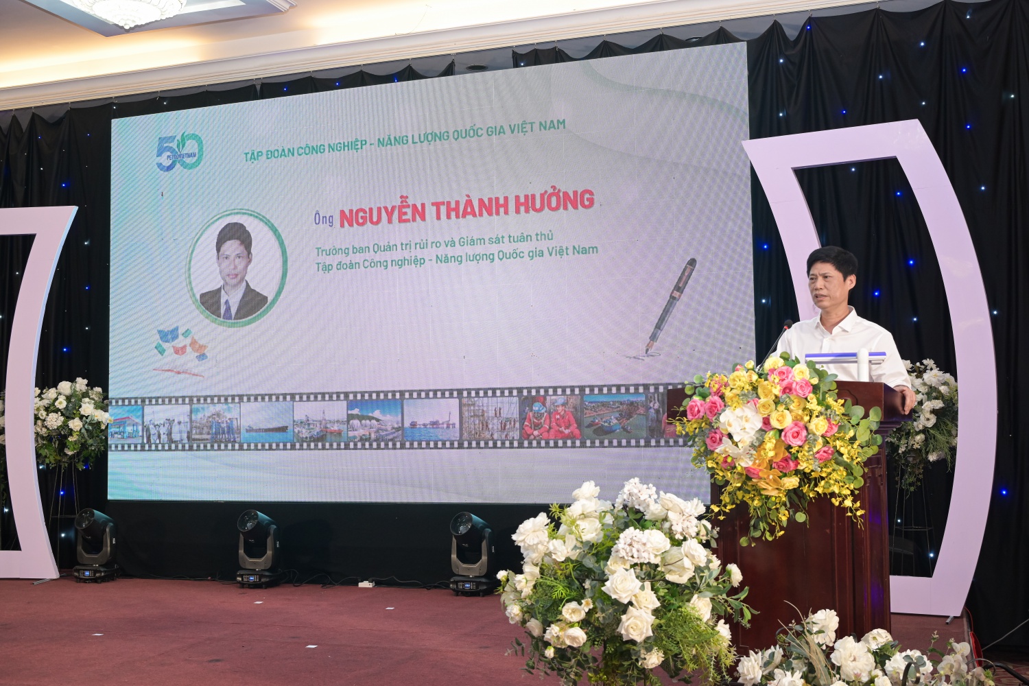 Tác giả Nguyễn Thành Hưởng – Trưởng Ban Quản trị rủi ro & Giám sát tuân thủ Petrovietnam: Các tác phẩm dự thi đã phản ánh sinh động cuộc sống, khát vọng và tình yêu đối với ngành và với Petrovietnam