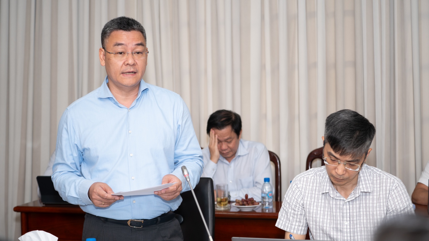 Phó Tổng Giám đốc Petrovietnam Lê Mạnh Cường định hướng các đơn vị đẩy mạnh công tác đầu tư để chuyển hóa thành tăng trưởng