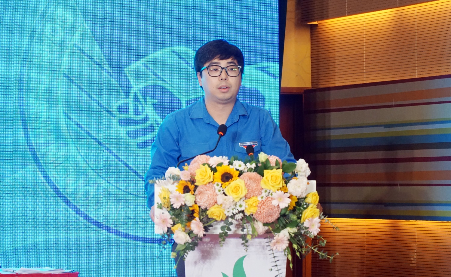 Đồng chí Phạm Đăng An - Bí thư Đoàn Thanh niên Petrovietnam khẳng định đóng góp rất lớn của Đoàn Thanh niên PV GAS vào kết quả chung của Đoàn Tập đoàn