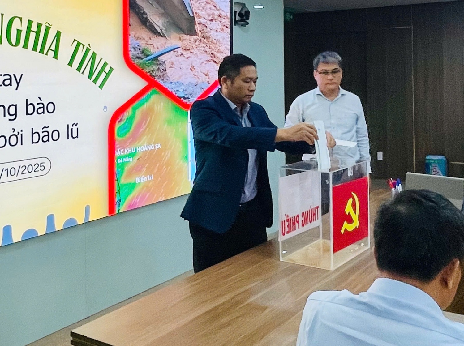 Ông Trần Thanh Hải - Tổng Giám đốc SWPOC kêu gọi toàn thể CBNV-NLĐ tham gia ủng hộ, thể hiện trách nhiệm và sự sẻ chia của người lao động Petrovietnam đối với đồng bào đang chịu thiên tai.