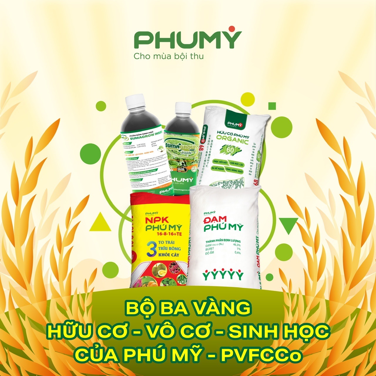 Việc ra mắt dòng sản phẩm hữu cơ Phú Mỹ Organic đã giúp PVFCCo - Phú Mỹ hoàn thiện “Bộ ba vàng dinh dưỡng”.