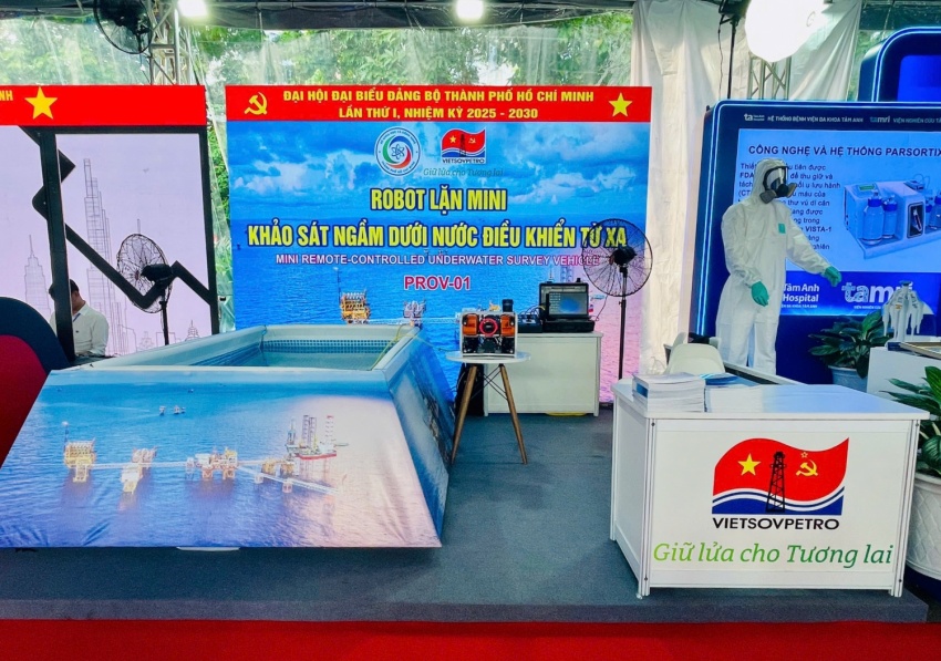 Gian hàng của Vietsovpetro tại triển lãm.