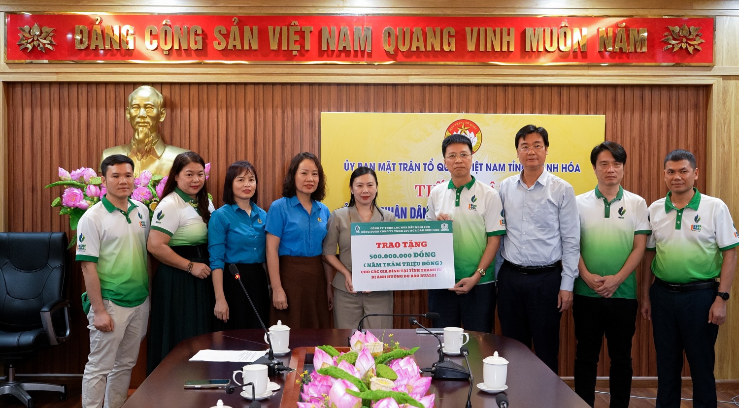 Công đoàn Petrovietnam/NSRP hỗ trợ người lao động và đồng bào tỉnh Thanh Hóa vượt qua khó khăn sau bão”