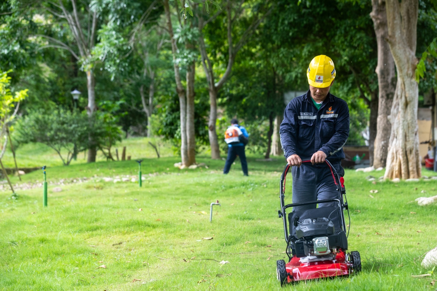 Việc chăm sóc cảnh quan, tăng gia sản xuất tại nhà máy được chính người lao động tại đây thực hiện.