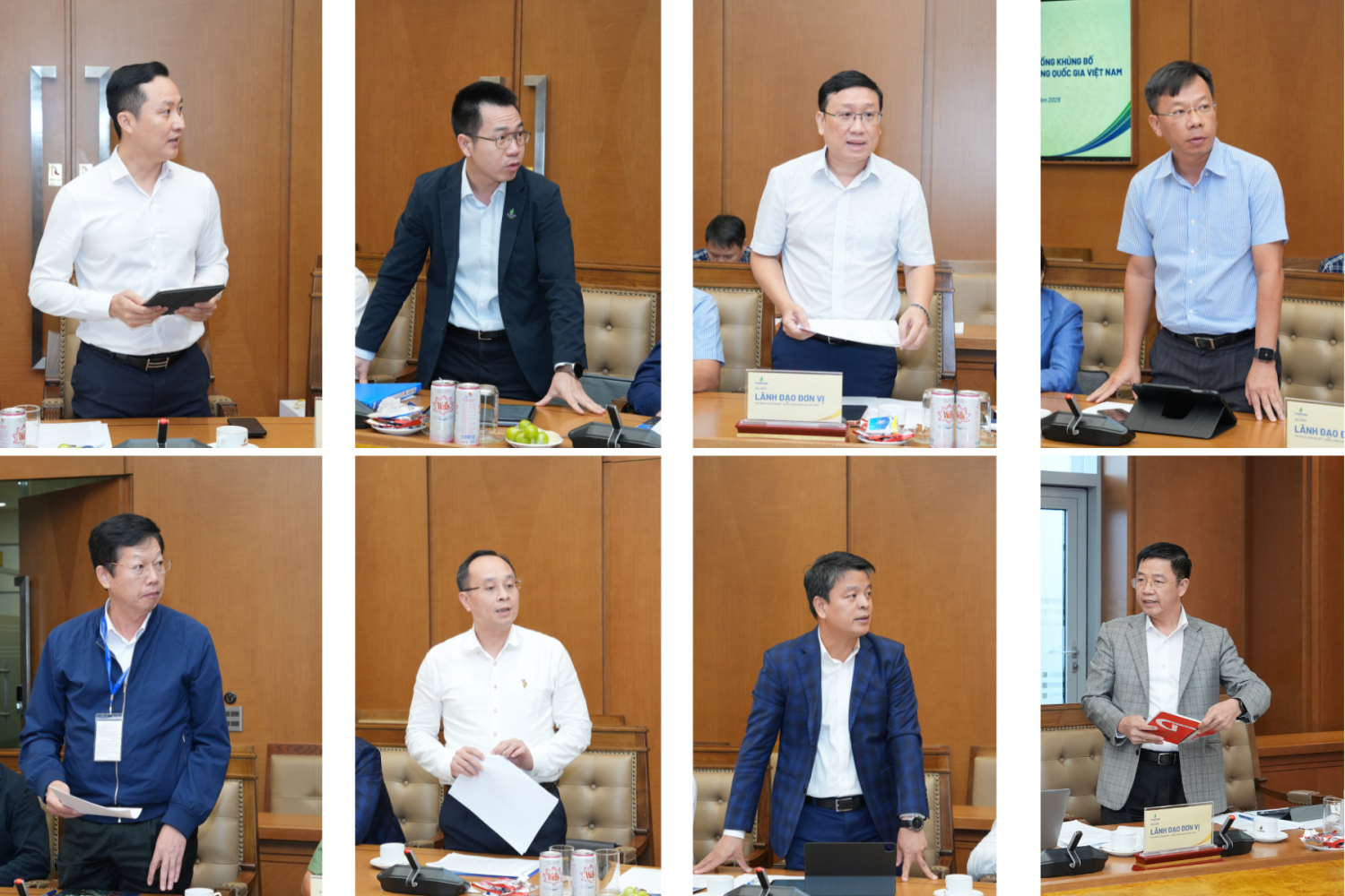 Đại diện lãnh đạo các đơn vị báo cáo, chia sẻ quá trình triển khai công tác phòng chống khủng bố tại cơ sở