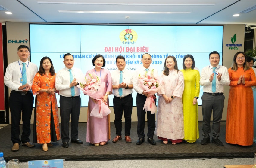 Ban Chấp hành Công đoàn Khối Văn phòng PVFCCo - Phú Mỹ khóa VI, nhiệm kỳ 2025-2030 ra mắt Đại hội.
