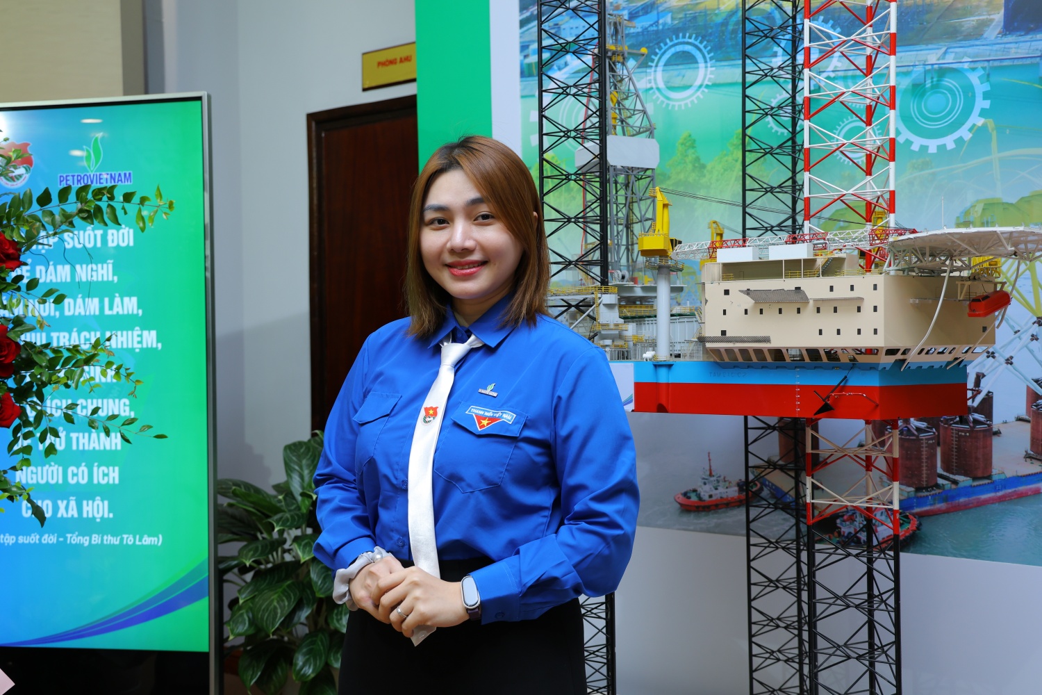 Đồng chí Nguyễn Thị Hương Giang - Ủy viên BCH Đoàn Thanh niên PV GAS chia sẻ: “Tuổi trẻ Petrovietnam là lực lượng tiên phong, xung kích và sáng tạo - là những người thừa kế, kiến tạo, bảo đảm sự tiếp nối và bứt phá cho Tập đoàn trong mọi lĩnh vực”.