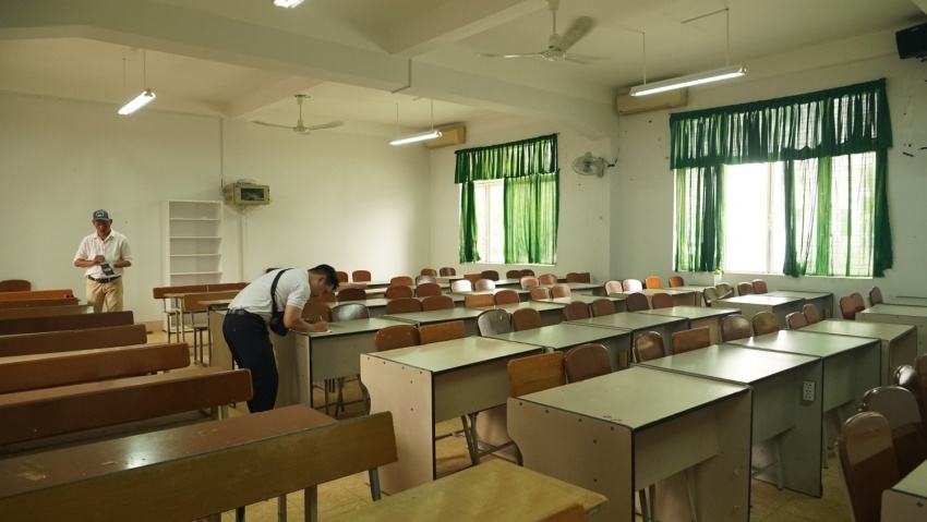 Khu vực phòng học của Trường THPT Châu Thành được dự kiến sẽ chuyển đổi công năng thành phòng STEM đạt chuẩn quốc tế do Petrovietnam tài trợ.