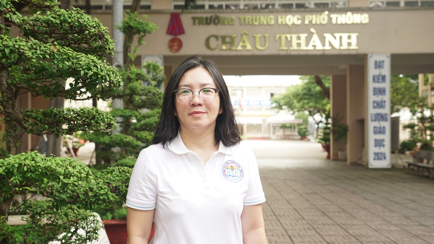 Cô Trần Ngọc Xuân - Hiệu trưởng Trường THPT Châu Thành bày tỏ mong muốn có một không gian thực hành STEM hiện đại, tích hợp liên môn.