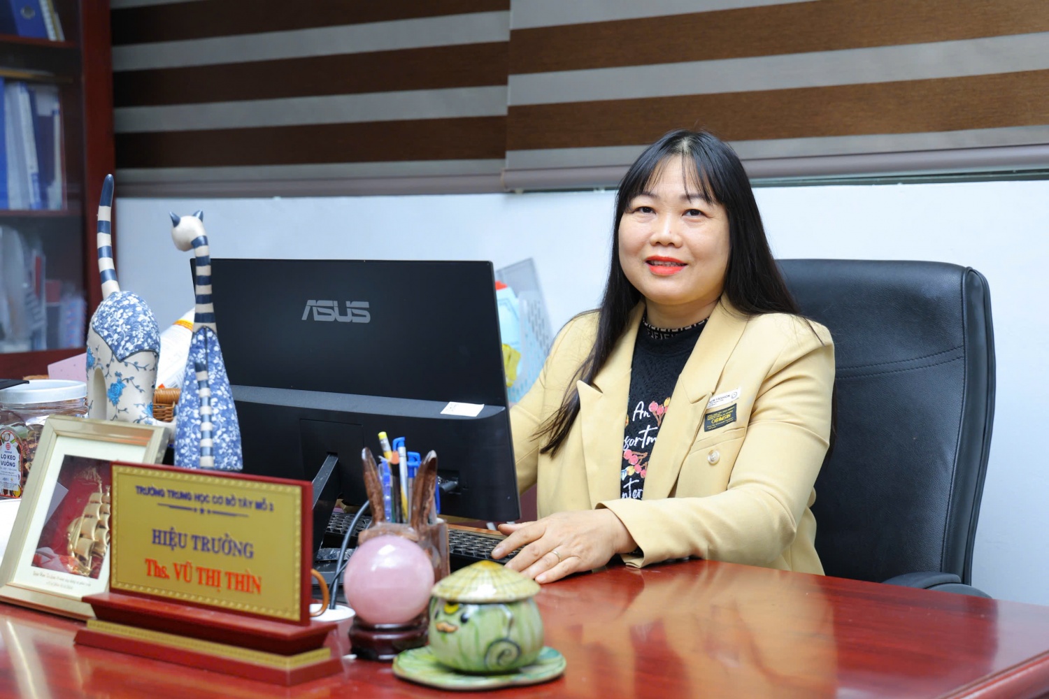 Cô Vũ Thị Thìn - Hiệu trưởng Trường THCS Tây Mỗ 3: Sự đồng hành của Petrovietnam đã mang đến cho thầy và trò Trường THCS Tây Mỗ 3 một bước tiến lớn trong hành trình tiếp cận giáo dục hiện đại.
