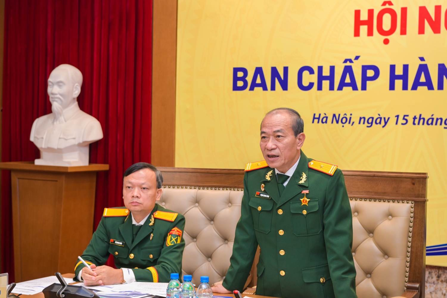 Đồng chí Phạm Quang Dũng - Ủy viên BTV Trung ương Hội CCB Việt Nam, Ủy viên BTV, Chánh Văn phòng Đảng ủy, Chủ tịch Hội CCB Tập đoàn thông báo, quán triệt về phương hướng nhân sự và quy trình thực hiện giới thiệu chuẩn bị nhân sự BCH Hội nhiệm kỳ 2025-2030.