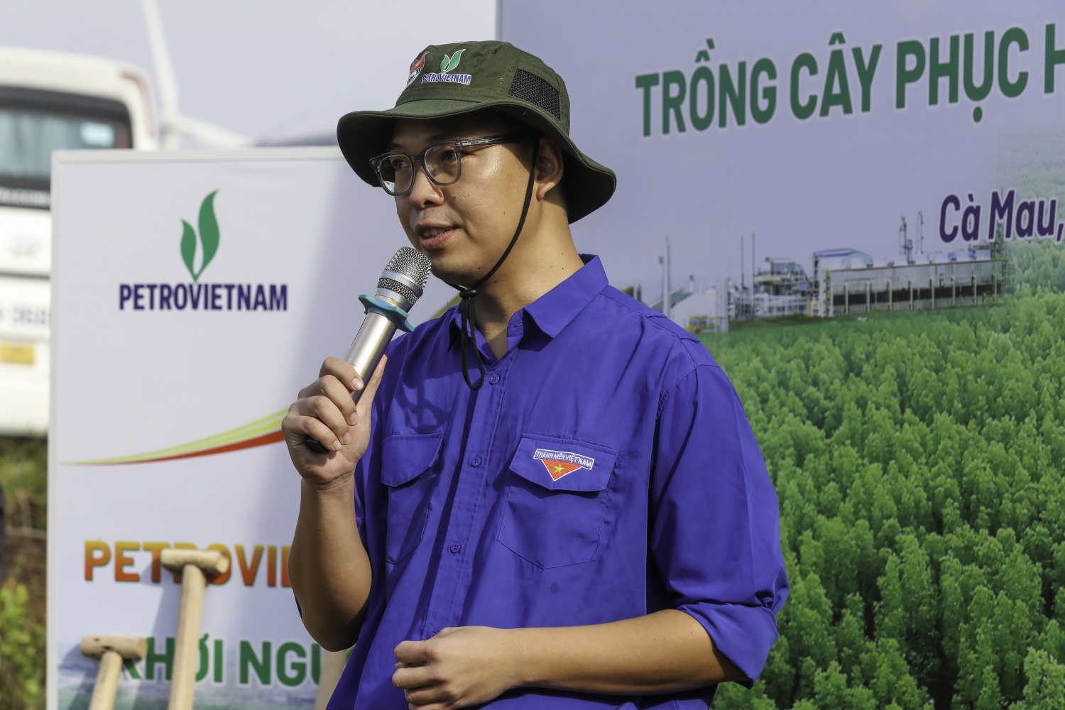 Phó Bí thư Đoàn Thanh niên Petrovietnam Lê Hoài Bắc: Chương trình trồng rừng ngập mặn là hoạt động ý nghĩa trong chuỗi sự kiện của giải Marathon Cà Mau 2025 - Cúp Petrovietnam.