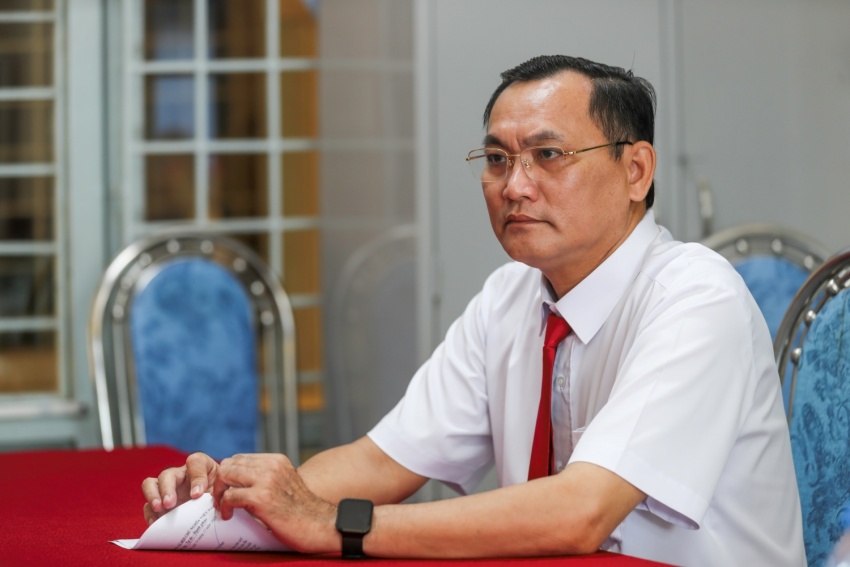 Thầy Trần Quang Điện - Hiệu trưởng Trường THPT Võ Văn Kiệt: Phòng STEM là một công trình có ý nghĩa rất quan trọng đối với thầy và trò nhà trường.