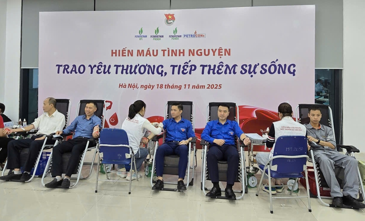 Người lao động tại Tòa nhà VPI tích cực hưởng ứng Chương trình Hiến máu tình nguyện năm 2025