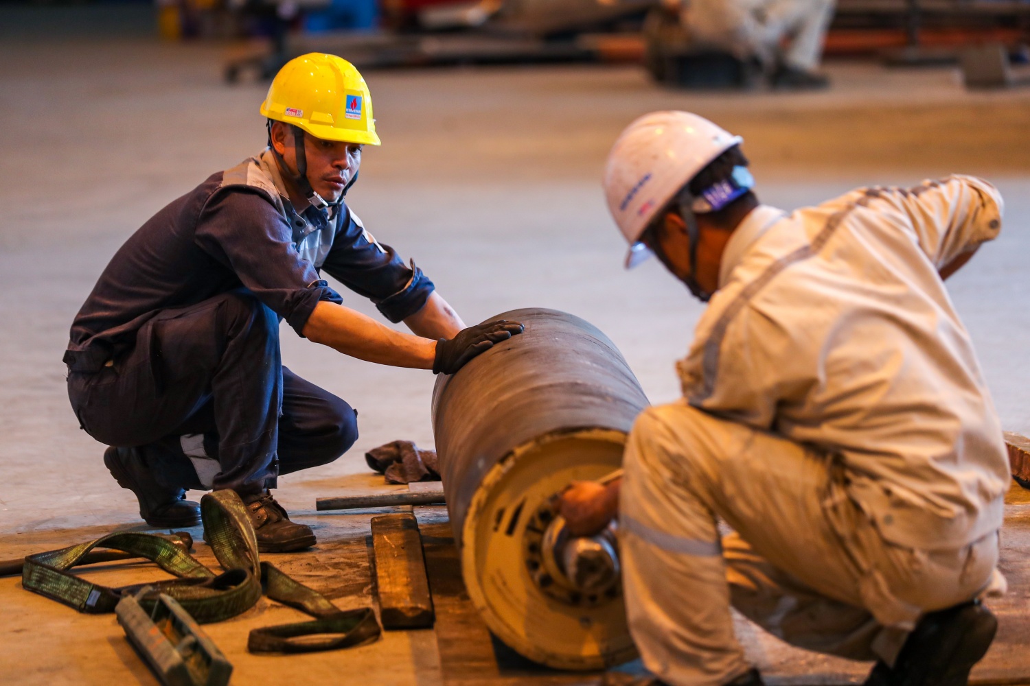 Trong 9 SKCT tiêu biểu của NMNĐ Thái Bình 2, có tới 5 SKCT thuộc lĩnh vực cơ khí (Ảnh: Phong Sơn)