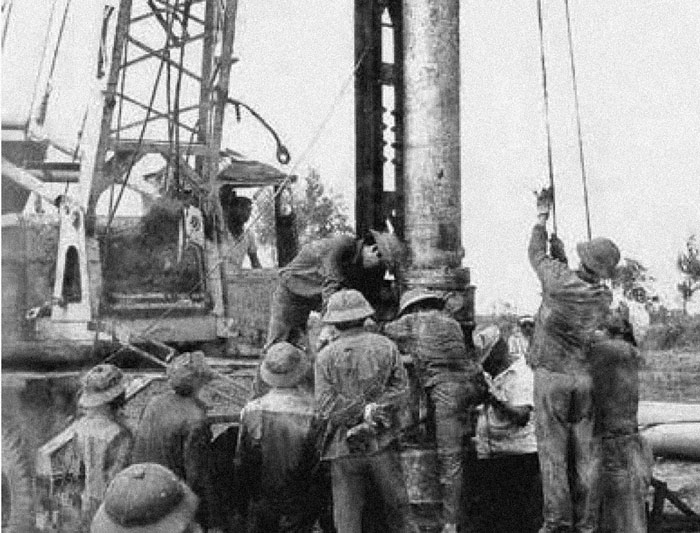 Xây dựng cơ sở phục vụ máy khoan (Ảnh tư liệu của Petrovietnam)