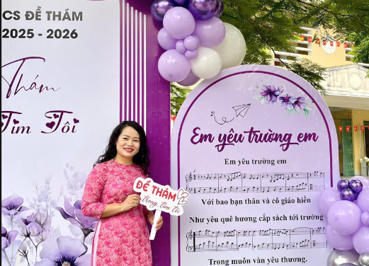 Hiệu trưởng Trường THCS Đề Thám Nguyễn Thị Mai Hương.