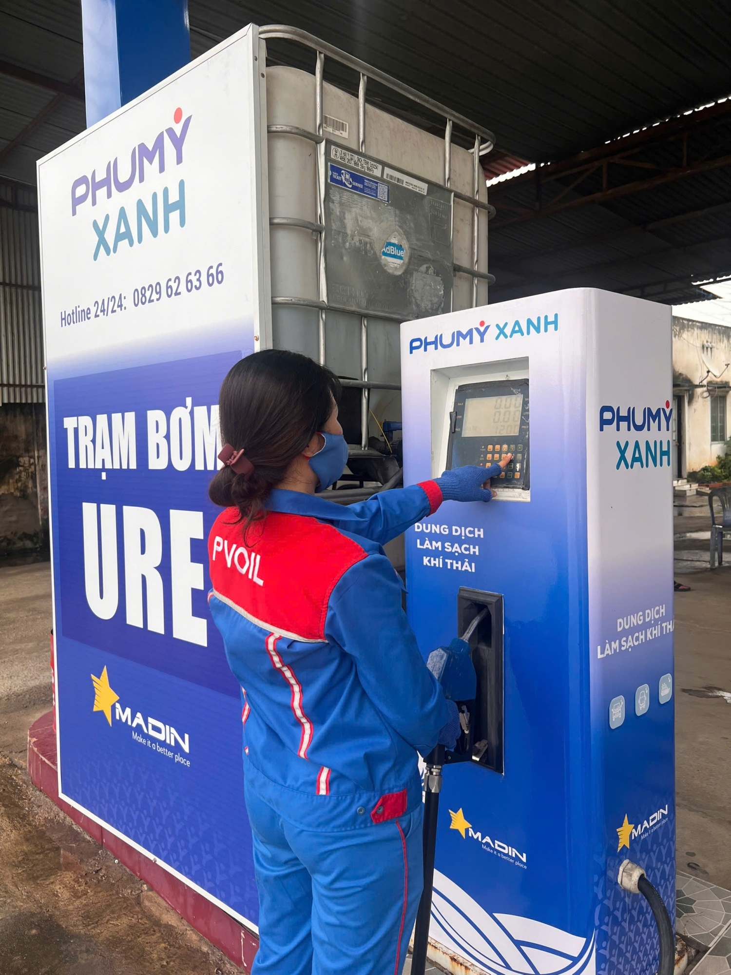Sản phẩm DEF – Phú Mỹ Xanh được phân phối rộng khắp tại các cửa hàng xăng dầu.