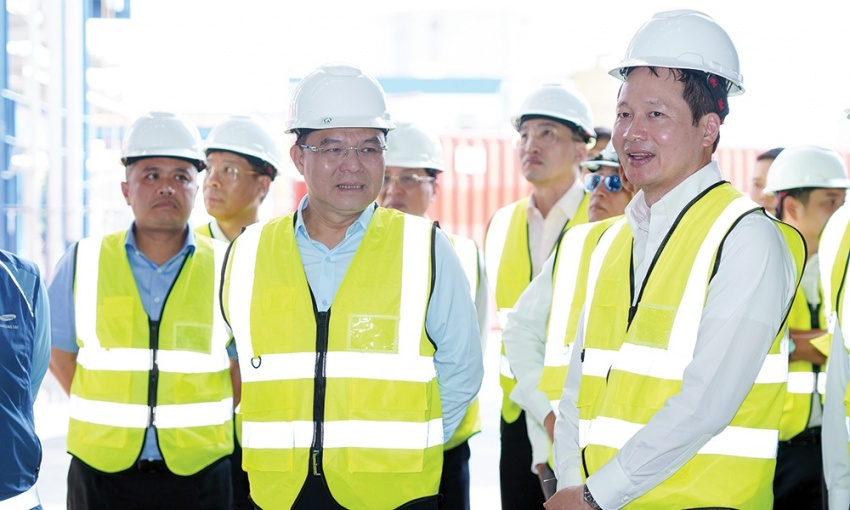 Bí thư Tỉnh ủy Đồng Nai Vũ Hồng Văn và Chủ tịch Petrovietnam Lê Mạnh Hùng kiểm tra tiến độ Dự án Nhơn Trạch 3 và 4