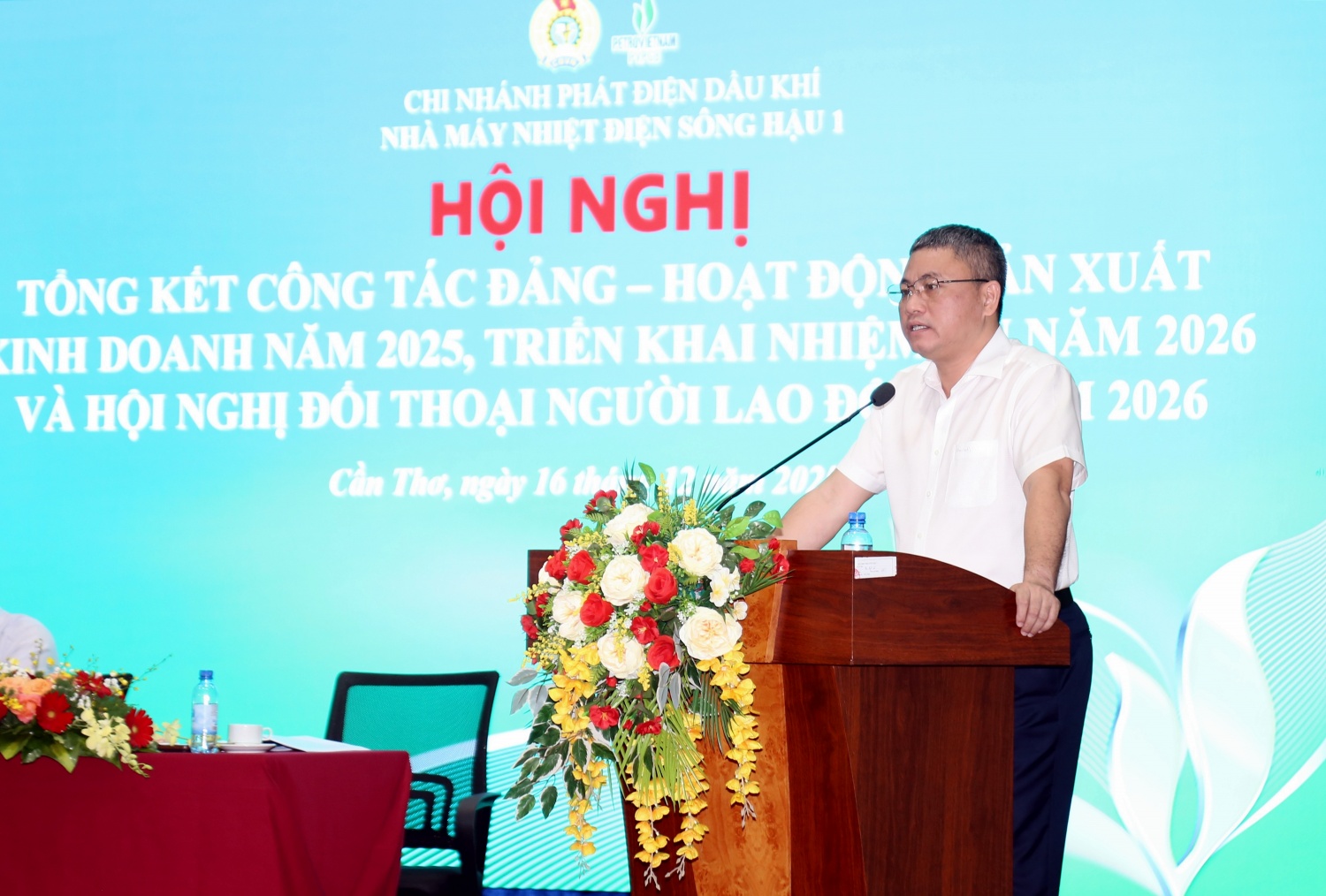 Đồng chí Nguyễn Văn Chính: Mặc dù thị trường điện cạnh tranh gay gắt và chi phí đầu vào chịu áp lực lớn từ biến động tỷ giá, NMNĐ Sông Hậu 1 vẫn duy trì vận hành an toàn, ổn định và hiệu quả.