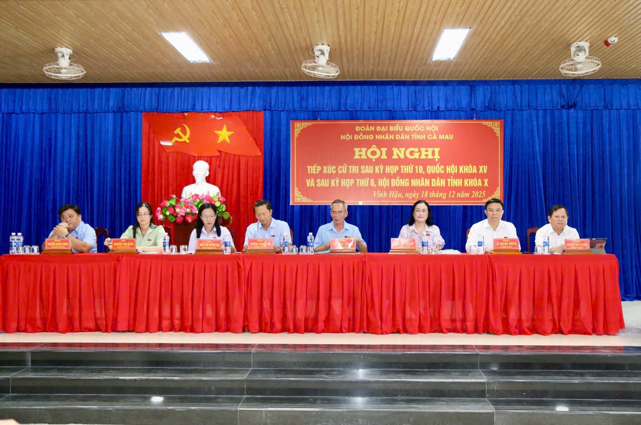 Đoàn ĐBQH Cà Mau tiếp xúc cử tri sau Kỳ họp thứ 10, Quốc hội khóa XV và sau kỳ họp thứ 6, HĐND tỉnh khóa X.