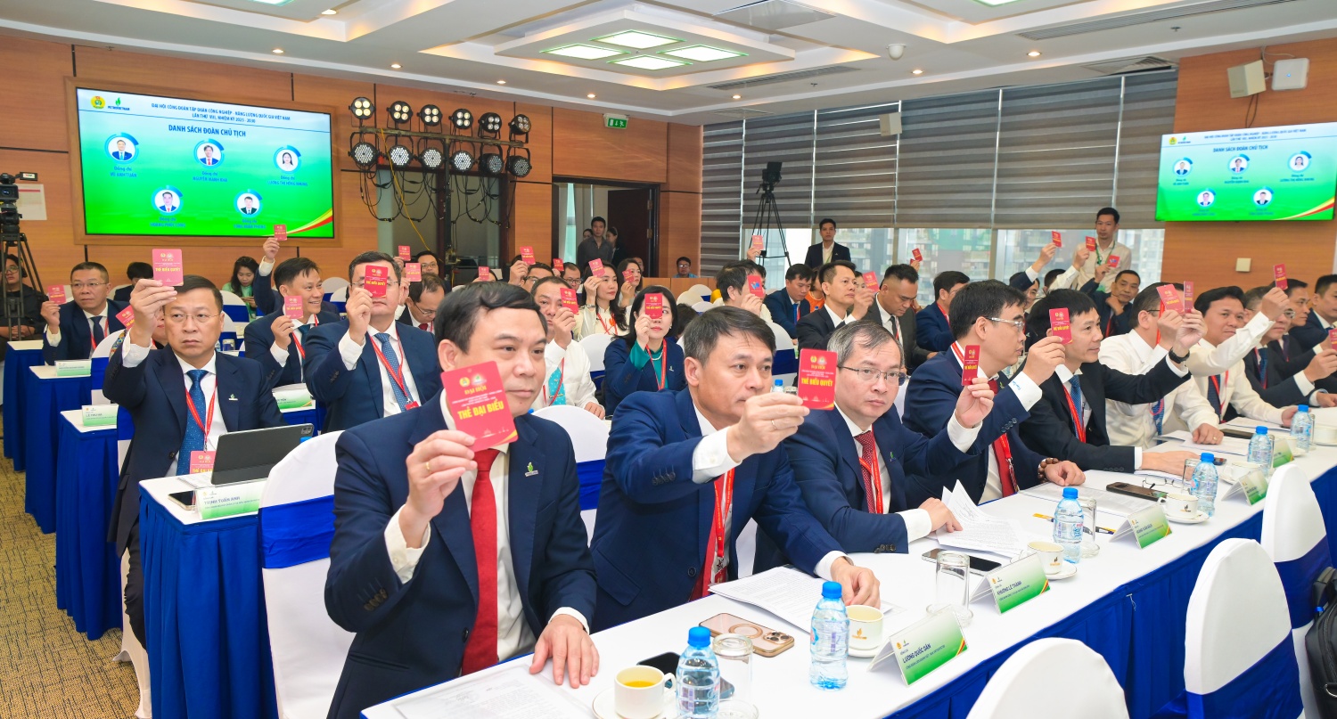 Các đại biểu biếu quyết tại Đại hội