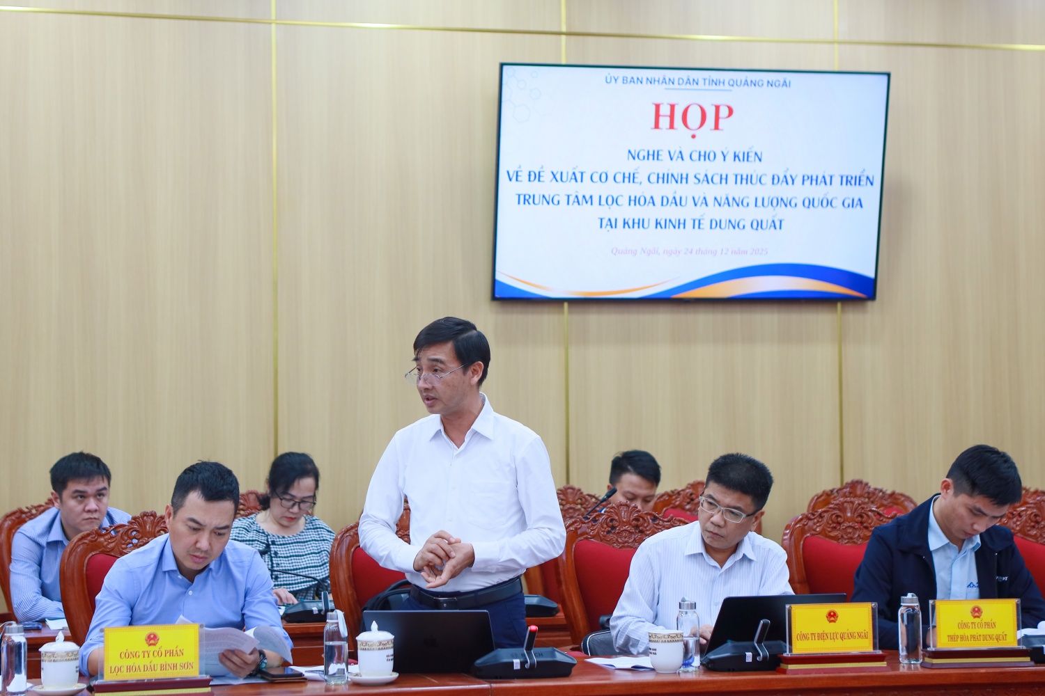 Đại diện BSR tham gia đóng góp các đề xuất về cơ chế, chính sách với tỉnh Quảng Ngãi.