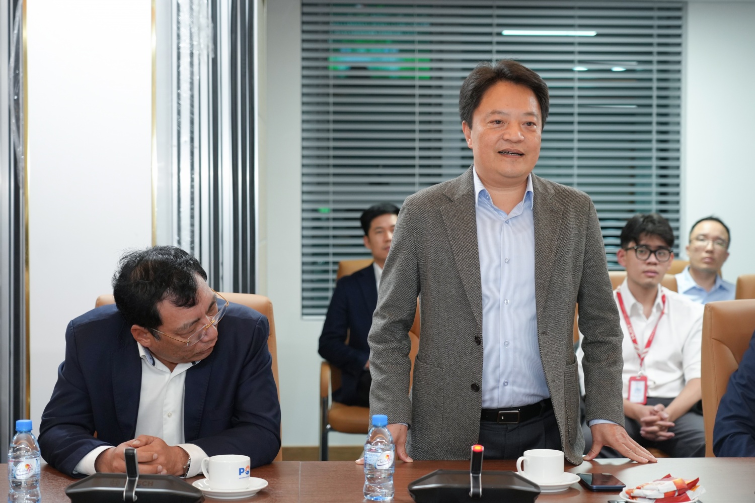 Ông Hoàng Văn Quang - Chủ tịch HĐTV PV Power: Việc ký kết hợp tác là bước đi chiến lược, thể hiện tầm nhìn dài hạn của PV Power trong công tác phát triển nguồn nhân lực.