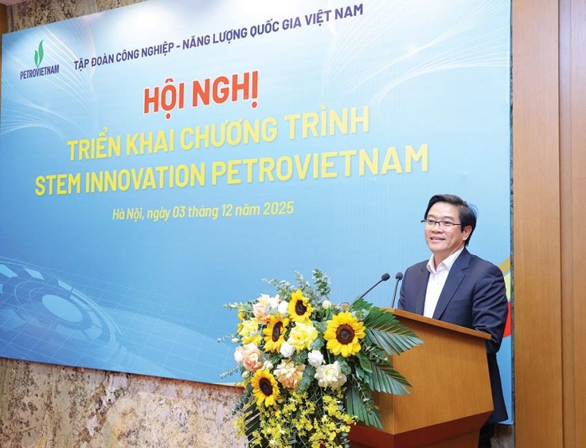 TS Thái Văn Tài phát biểu tại Hội nghị triển khai chương trình STEM Innovation Petrovietnam