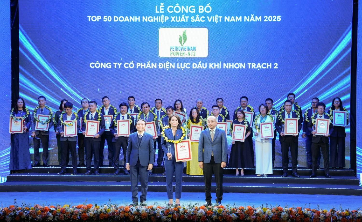 Công ty Cổ phần Điện lực Dầu khí Nhơn Trạch 2 (Power-NT2) được vinh danh trong Top 50 Doanh nghiệp xuất sắc Việt Nam năm 2025.