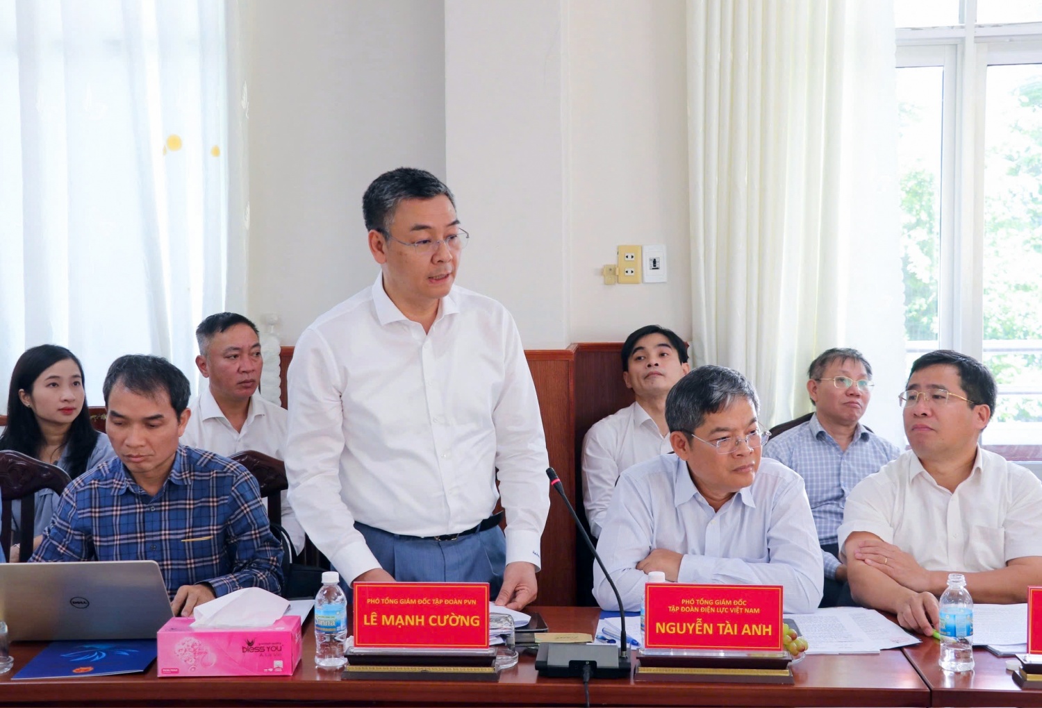 Phó Tổng Giám đốc Petrovietnam Lê Mạnh Cường phát biểu tại buổi làm việc
