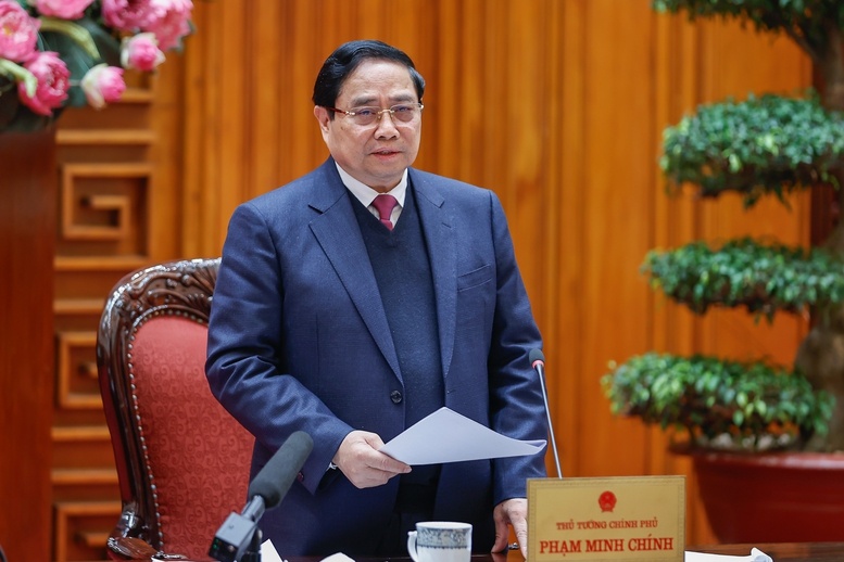 Thủ tướng Chính phủ Phạm Minh Chính chủ trì cuộc họp Thường trực Chính phủ (Ảnh: VGP/Nhật Bắc)