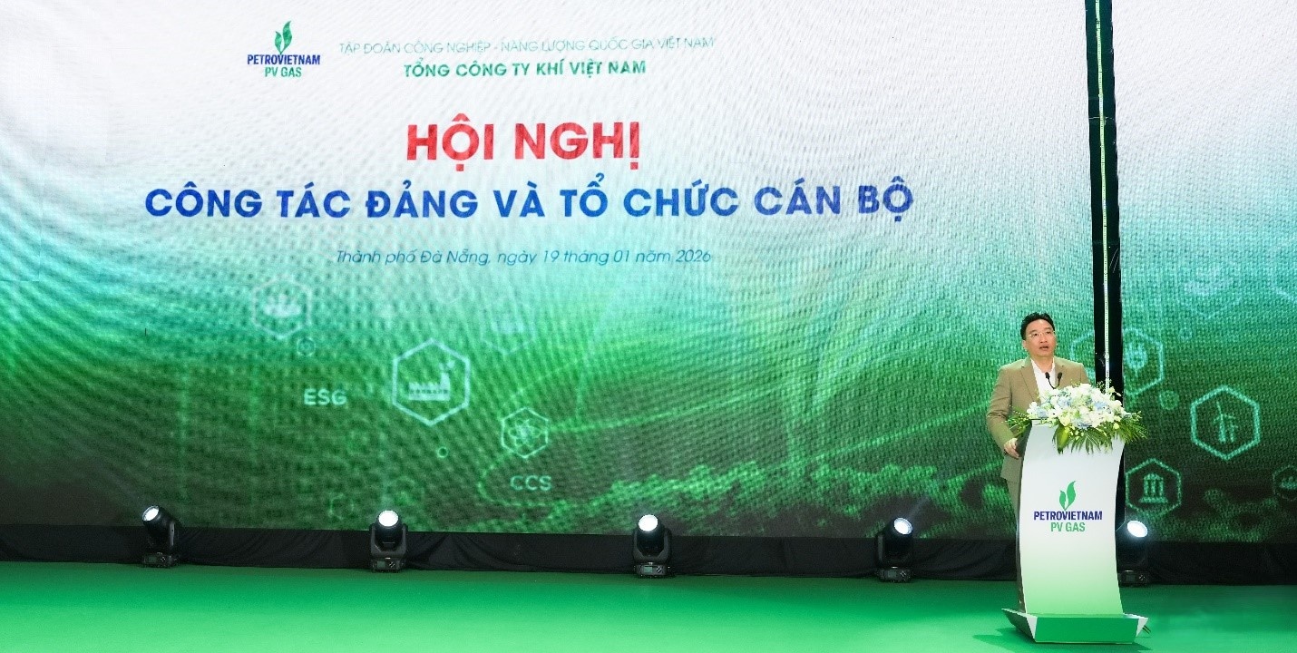 Bí thư Đảng ủy, Chủ tịch HĐQT PV GAS Nguyễn Thanh Bình phát biểu khai mạc Hội nghị