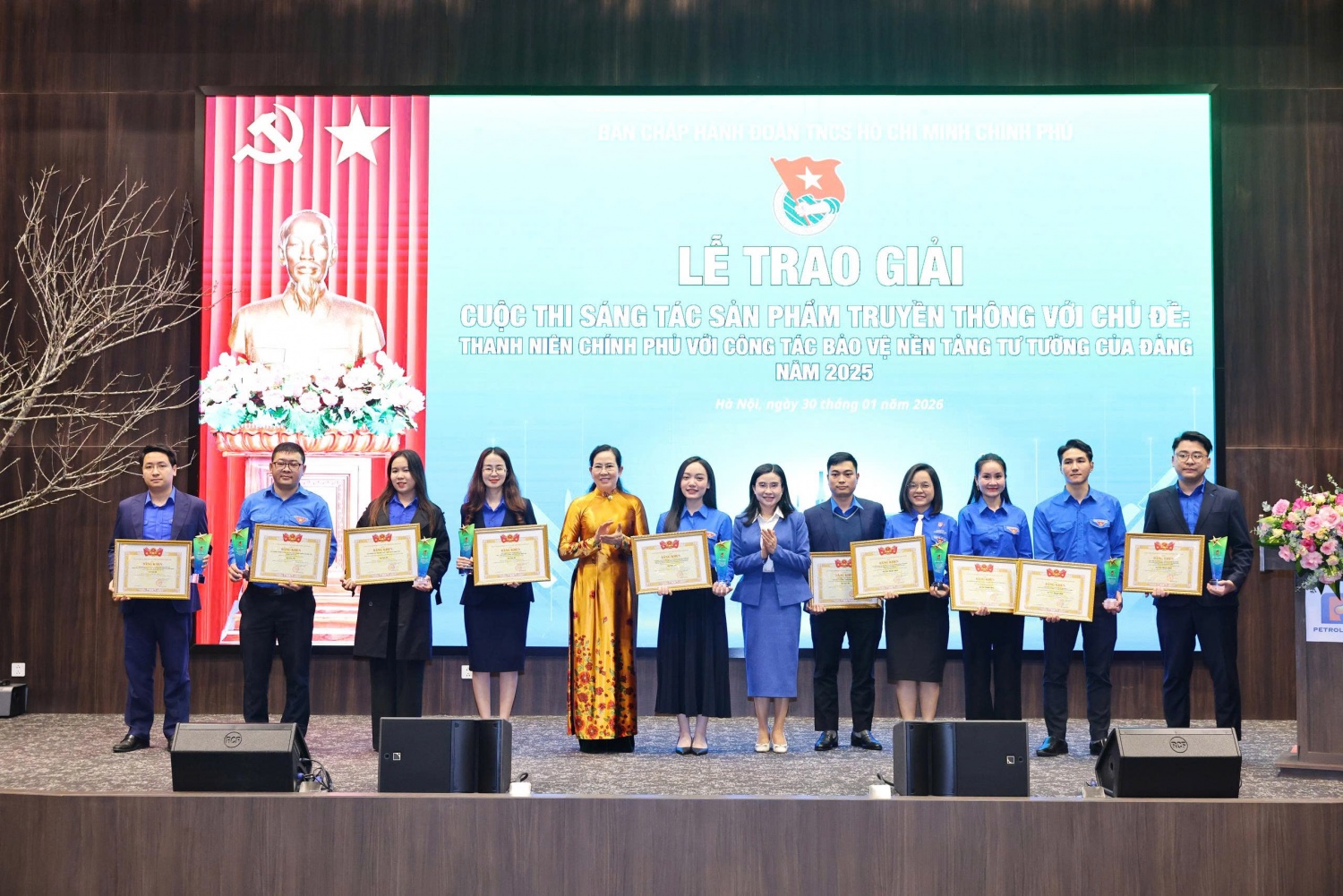 Đoàn Thanh niên Petrovietnam đạt giải Cuộc thi sáng tác sản phẩm truyền thông với chủ đề “Thanh niên Chính phủ với công tác bảo vệ nền tảng tư tưởng của Đảng” năm 2025