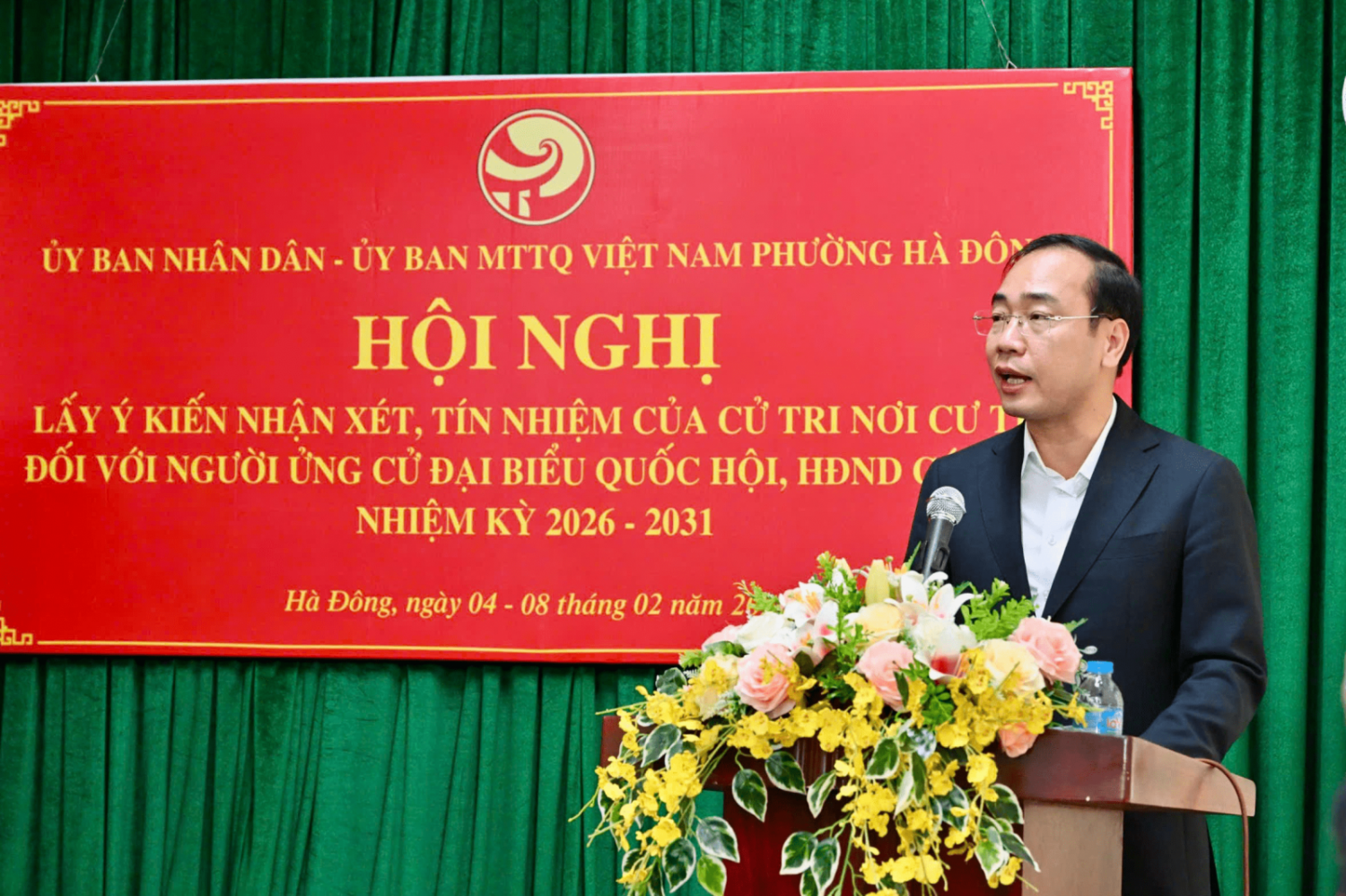 Vụ trưởng Vụ Tổ chức cán bộ Trần Quang Huy phát biểu tại hội nghị