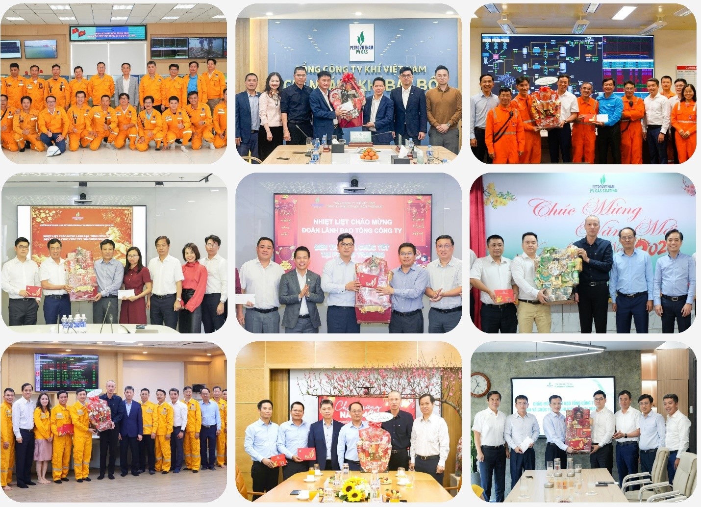 Lãnh đạo và các đơn vị PV GAS gặp gỡ, chúc Tết và động viên tập thể người lao động trên toàn hệ thống nhân dịp Xuân mới