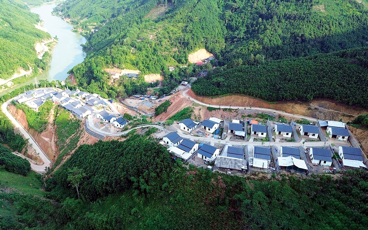 Toàn cảnh khu tái định cư thôn Kho Vàng, Cốc Lầu, Lào Cai được Petrovietnam tái thiết