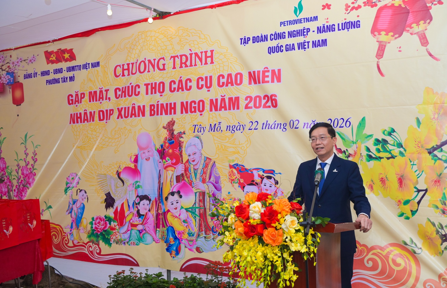 Đồng chí Trần Quang Dũng - Phó Bí thư Thường trực Đảng ủy Petrovietnam phát biểu tại chương trình.