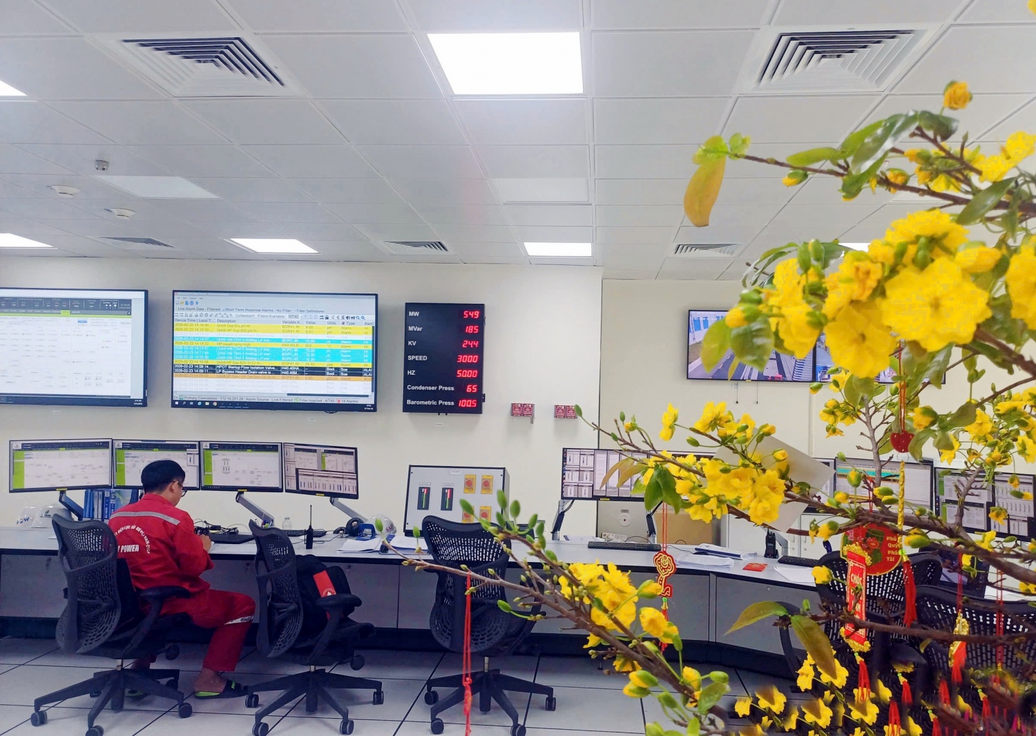 Không khí làm việc ngiêm túc ngày đầu năm mới tại Nhà máy điện khí LNG Nhơn Trạch 3 và 4