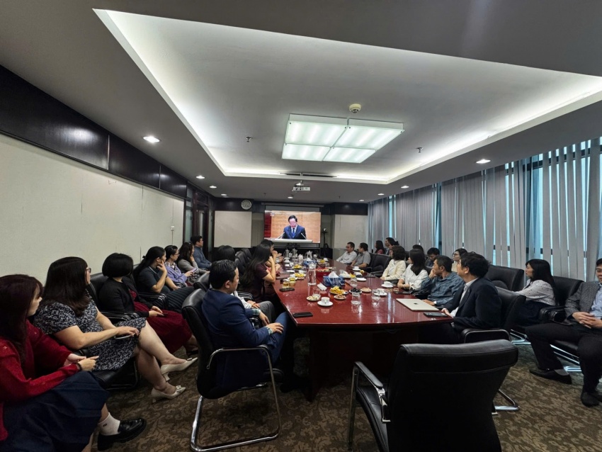 Điểm cầu tại Đảng bộ Nghiên cứu Khoa học và Đào tạo.