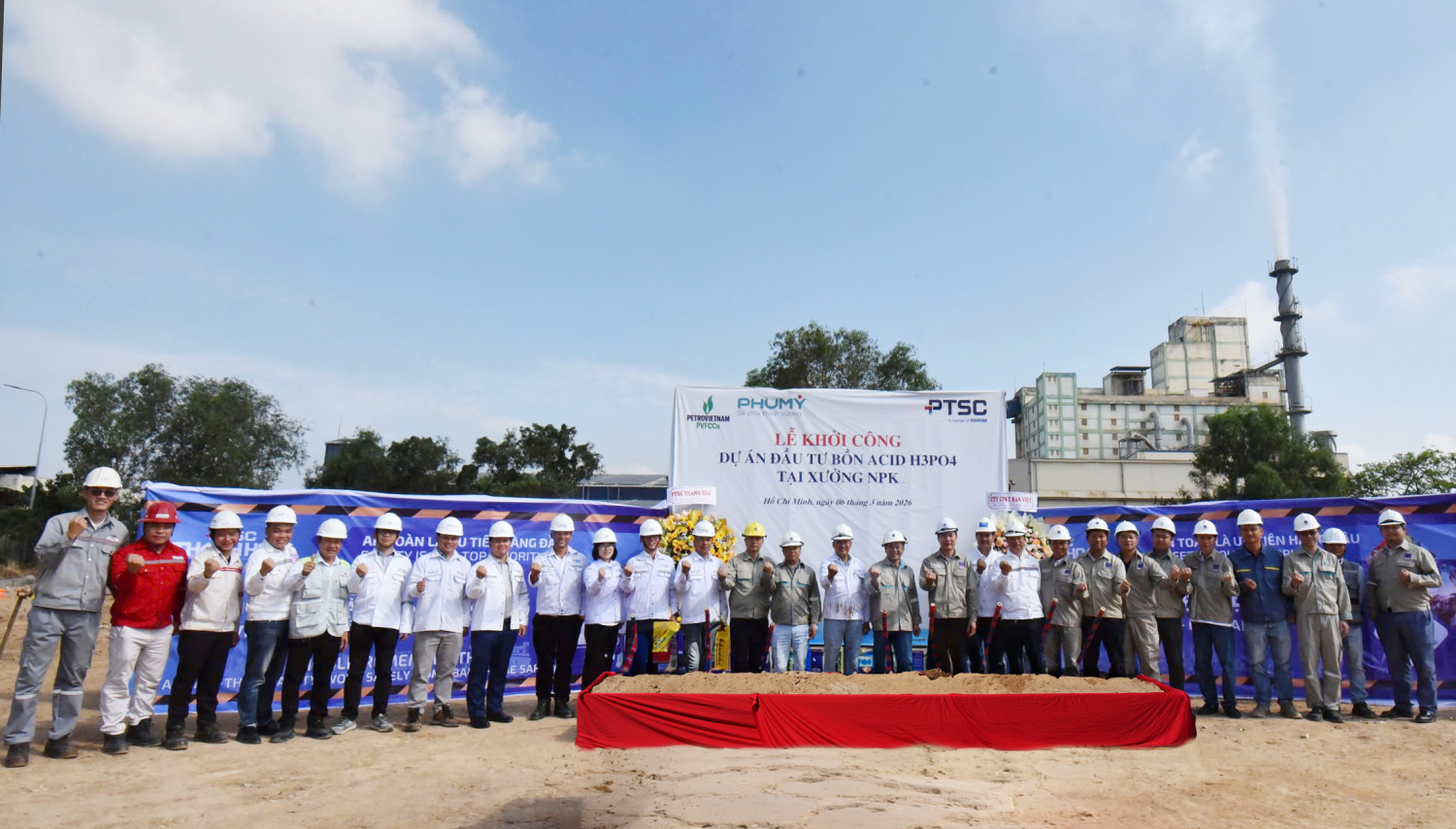 PVFCCo - Phú Mỹ khởi công dự án đầu tư bồn nguyên liệu Acid Phosphoric”
