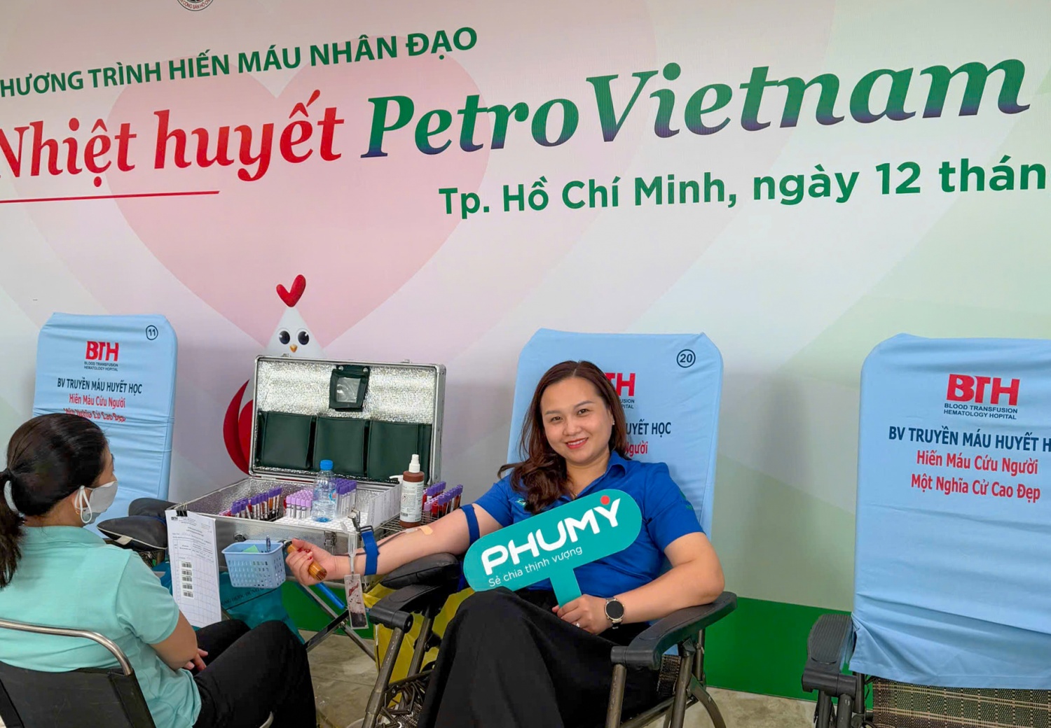 Chị Lê Thị Minh Trang – Bí thư Đoàn Thanh niên PVFCCo – Phú Mỹ, chia sẻ: Mỗi giọt máu được trao đi là một mầm sống được gieo, một tương lai được viết tiếp cho những người bệnh đang ở lằn ranh sinh tử.