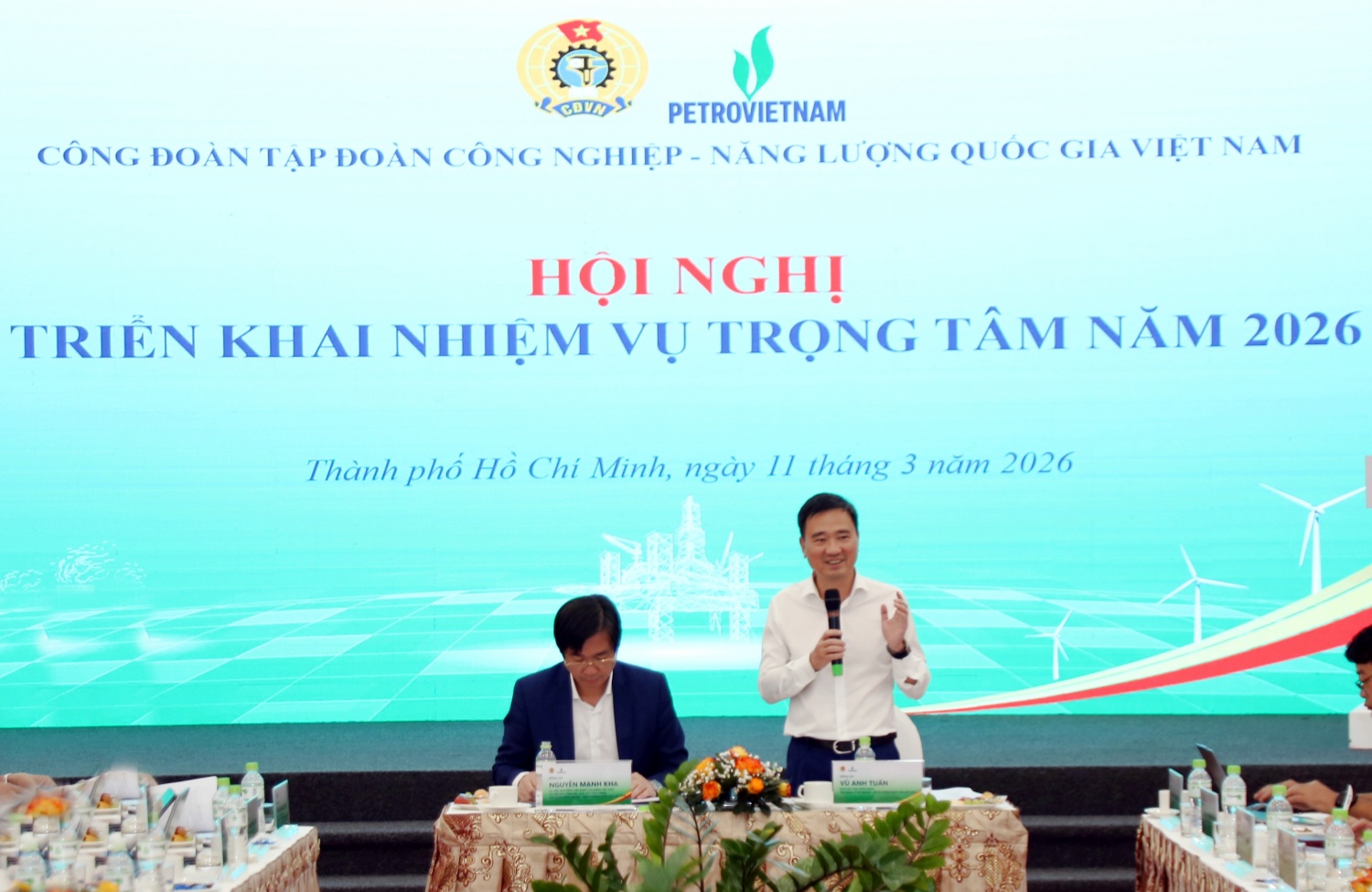 Đồng chí Vũ Anh Tuấn cho biết, trong năm 2026, các cấp công đoàn trong Tập đoàn sẽ tập trung triển khai chương trình công tác theo hướng thiết thực, gắn với nhiệm vụ sản xuất kinh doanh của đơn vị.