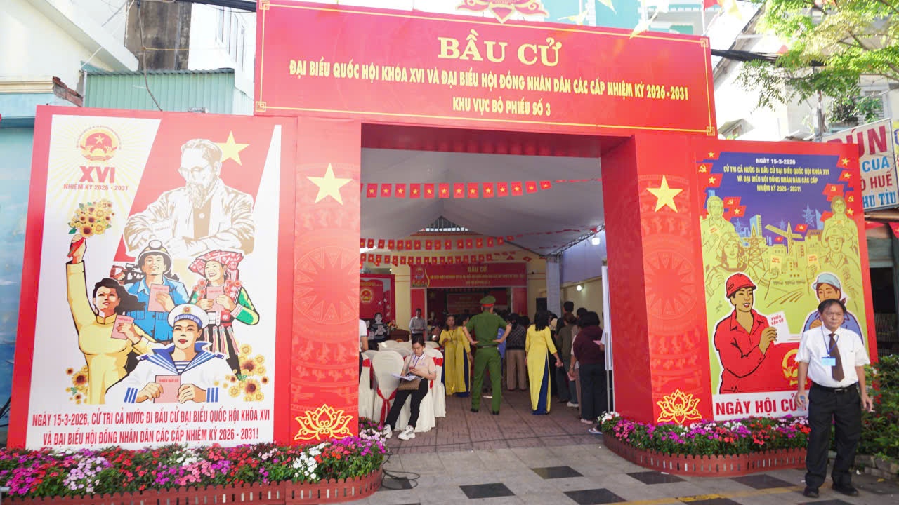 Khu vực bỏ phiếu số 3, phường Vũng Tàu.