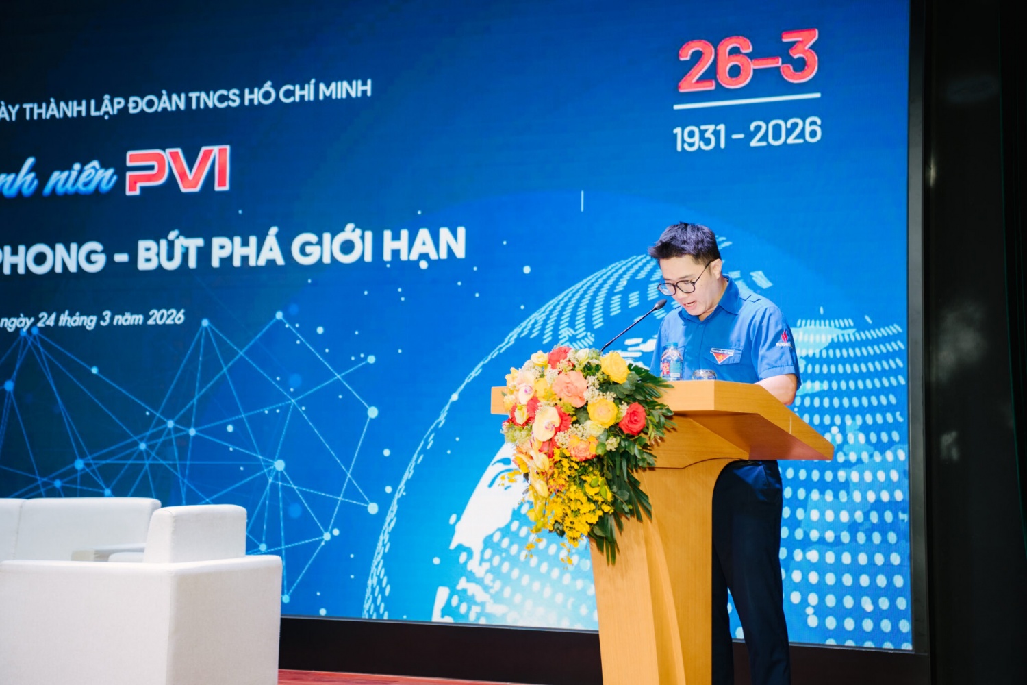 Bí thư Đoàn Thanh niên PVI Phan Trương Thái nhấn mạnh yêu cầu đổi mới, chủ động thích ứng của đoàn viên trong bối cảnh mới.