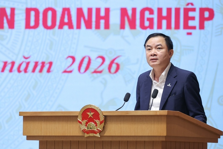 Chủ tịch HĐTV Petrovietnam Lê Ngọc Sơn: Petrovietnam cam kết nỗ lực cao nhất, quyết tâm phấn đấu hoàn thành xuất sắc các nhiệm vụ, đóng góp xứng đáng cho sự phát triển kinh tế - xã hội, góp phần vào tăng trưởng hai con số của đất nước trong năm 2026 và giai đoạn tới - Ảnh VGP/Nhật Bắc