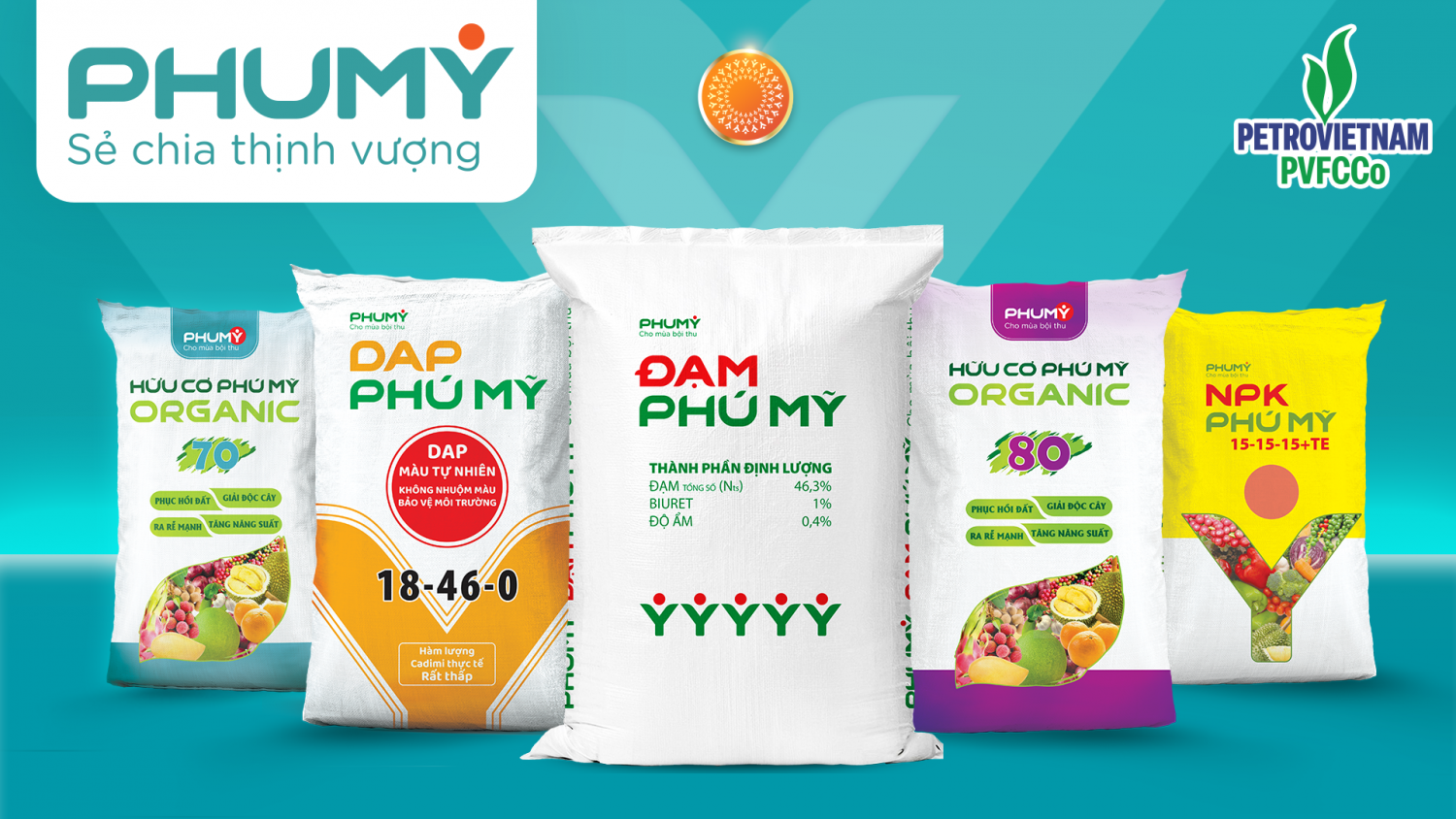 Các dòng sản phẩm được trao danh hiệu “Hàng Việt Nam chất lượng cao” năm 2026 của PVFCCo - Phú Mỹ.